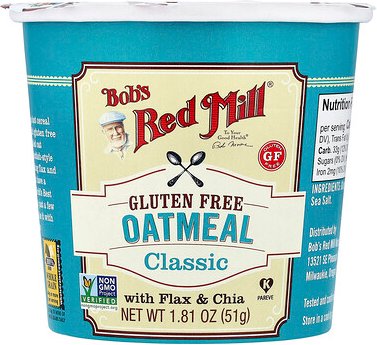 Bob's Red Mill, Oatmeal with Flax & Chia, Haferflocken mit Lein und Chia, Classic, 51 g (1,81 oz.)