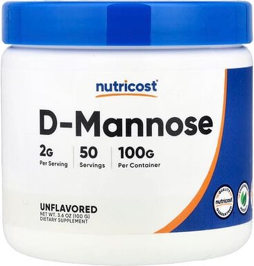 Nutricost, D-Mannose, Unflavored, D-Mannose, geschmacksneutral, 100 g (3,6 oz.)
