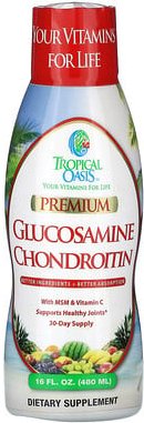 Tropical Oasis, Premium Glucosamine Chondroitin, hochwertiges Glucosamin-Chondroitin, 480 ml (16 fl. oz.)