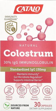 CATALO, Natural Colostrum 30% IgG Immunoglobulin, natürliches Kolostrum 30% IgG Immunoglobulin, 30 Kapseln (500 mg pro K...