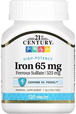 21st Century, Eisen, 65 mg, 120 Tabletten
