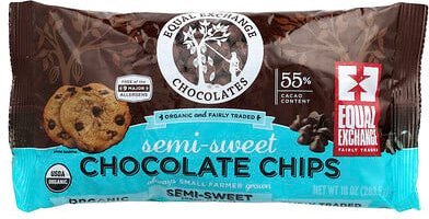 Equal Exchange, Bio, Chocolate Chips, Halbsüß, 55% Kakao, 283,5 g (10 oz.)