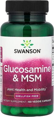 Swanson, Glucosamin und MSM, 60 pflanzliche Kapseln