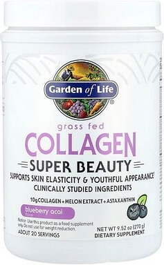 Garden of Life, Grass Fed Collagen, Super Beauty, Kollagen von grasgefütterten Kühen, Heidelbeere-Açaí, 270 g (9,52 oz.)