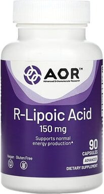 Advanced Orthomolecular Research AOR, R-Liponsäure, 150 mg, 90 Kapseln