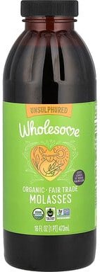 Wholesome Sweeteners, Organic Melasses, Bio-Melasse, ungeschwefelt, 473 ml (16 fl. oz.)