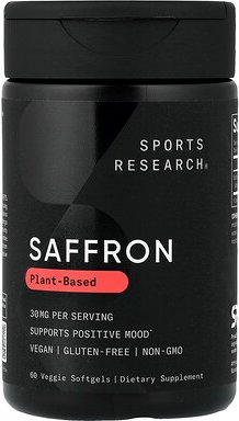 Sports Research, Safran, 30 mg, 60 vegetarische Weichkapseln