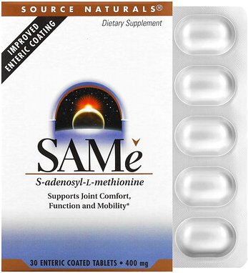 Thumbnail - Source Naturals, SAMe , 400 mg, 30 magensaftresistente Tabletten