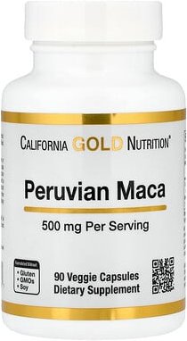 California Gold Nutrition, Peruvian Maca, peruanisches Maca, 500 mg, 90 pflanzliche Kapseln