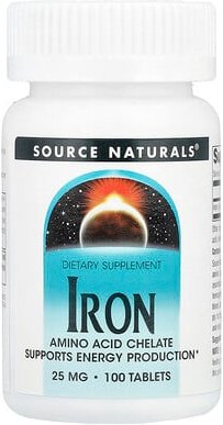 Source Naturals, Iron, 25 mg, 100 Tabletten