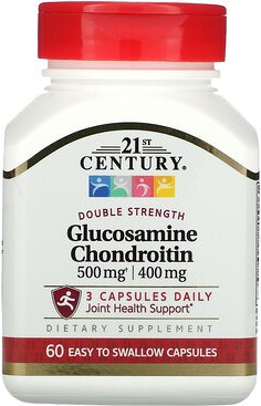 21st Century, Glucosamine Chondroitin, Glucosamin-Chondroitin, 60 einfach zu schluckende Kapseln