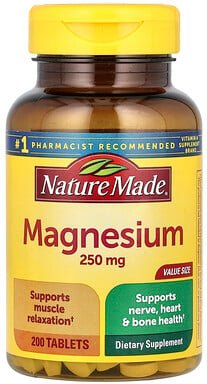 Nature Made, Magnesium, 250 mg, 200 Tabletten