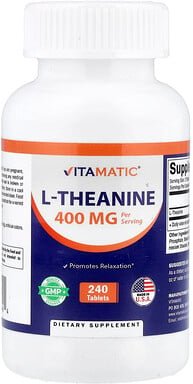 Thumbnail - Vitamatic, L-Theanine, L-Theanin, 240 Tabletten, (200 mg pro Tablette)