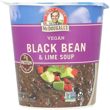 Dr. McDougall's, Schwarze Bohnen und Limetten-Suppe, 3,4 Unzen (95 g)