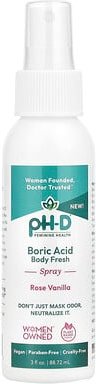 pH-D Feminine Health, Borsäure, Body Fresh Spray, Rosen-Vanille, 88,72 ml (3 fl. oz.)
