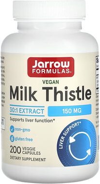 Jarrow Formulas, Standardized Milk Thistle, Standardisierte Mariendistel, 150 mg, 200 pflanzliche Kapseln