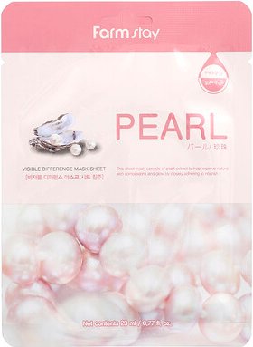 Thumbnail - Farmstay, Pearl, Sichtbarer Unterschied Beauty Mask Sheet, sichtbare Unterschiede bei der Schönheitsmaske, 1 Tuchmaske, ...