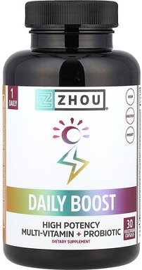 Zhou Nutrition, Daily Boost, täglicher Boost, 30 pflanzliche Kapseln