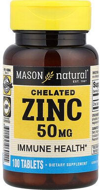 Mason Natural, Chelatiertes Zink, 50 mg, 100 Tabletten