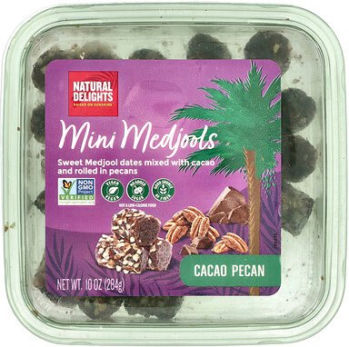 Natural Delights, Mini Medjools, Cacao Pecan, Mini-Medjools, Kakao-Pekannuss, 284 g (10 oz.)