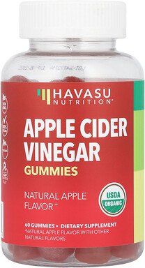Havasu Nutrition, Apple Cider Vinegar Gummies, Apfelessig-Fruchtgummis, natürlicher Apfel, 60 Fruchtgummis