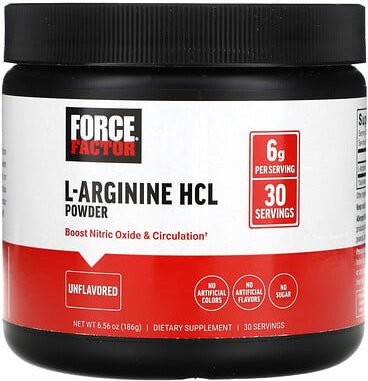 Thumbnail - Force Factor, L-Arginin-HCL-Pulver, geschmacksneutral, 186 g (6,56 oz.)