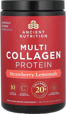 Thumbnail - Ancient Nutrition, Multi Collagen Protein, Erdbeerlimonade, 513 g (1,13 lbs.)