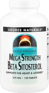 Source Naturals, Mega Strength Beta Sitosterol, Beta-Sitosterol, extra stark, 375 mg, 120 Tabletten