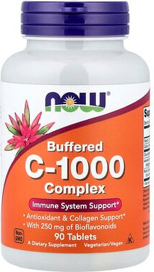 NOW Foods, Gepufferter C-1000-Komplex, 90 Tabletten