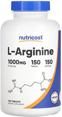 Nutricost, L-Arginin, 1.000 mg, 150 Tabletten