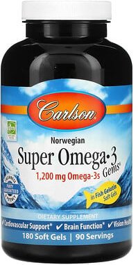 Carlson, Norwegian, Super Omega-3 Gems, 180 Weichkapseln
