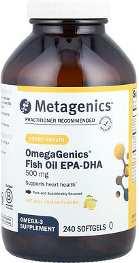 Metagenics, OmegaGenics®, Fischöl EPA-DHA, natürlicher Zitronengeschmack, 500 mg, 240 Weichkapseln