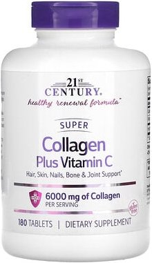 21st Century, Super Collagen Plus Vitamin C, Super-Kollagen mit Vitamin C, 180 Tabletten