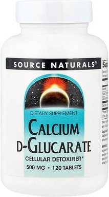 Source Naturals, Calcium D-Glucarate, Calcium-D-Glucarat, 120 Tabletten (500 mg pro Tablette)