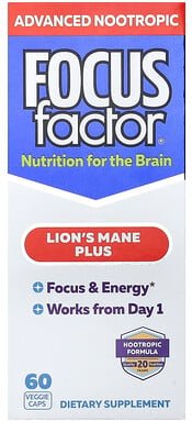 Focus Factor, Lion‘s Mane Plus, Löwenmähne Plus, 60 pflanzliche Kapseln