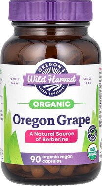 Oregon's Wild Harvest, Organic Oregon Grape, Bio-Oregon-Traube, 90 vegane Bio-Kapseln (380 mg pro Kapsel)