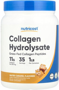 Thumbnail - Nutricost, Collagen Hydrolysate, Kollagenhydrolysat, gesalzenes Karamell, 454 g (16,2 oz.)