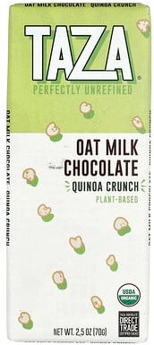 Taza Chocolate, Oat Milk Chocolate, Hafermilchschokolade, Quinoa-Crunch, 70 g (2,5 oz.)
