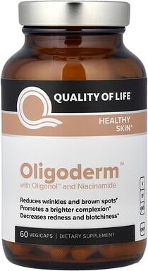 Quality of Life, Oligoderm™ mit Oligonol™ und Niacinamid, 60 pflanzliche Kapseln