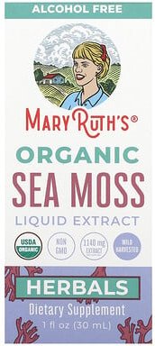MaryRuth's, Organic Sea Moss Liquid Extract, flüssiger Bio-Seemoos-Extrakt, alkoholfrei, 1.140 mg, 30 ml (1 fl. oz.)