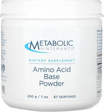 Thumbnail - Metabolic Maintenance, Amino Acid Base Powder, Aminosäure-Basenpulver, 200 g (7 oz.)