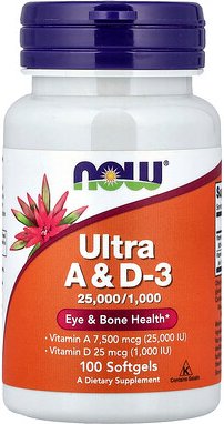 NOW Foods, Ultra A und D3, 100 Weichkapseln