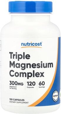 Nutricost, Triple Magnesium Complex, Dreifach-Magnesium-Komplex, 120 Kapseln (150 mg pro Kapsel)