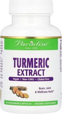 Paradise Herbs, Turmeric Extract, Kurkumaextrakt, 500 mg, 90 pflanzliche Kapseln