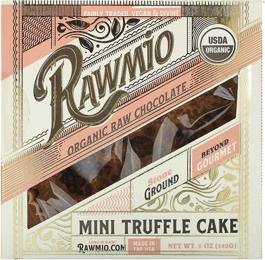 Rawmio, Organic Raw Chocolate Mini Truffle Cake, Bio-Mini-Trüffelkuchen mit roher Schokolade, 142 g (5 oz.)