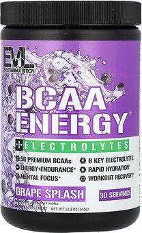 EVLution Nutrition, BCAA Energy Plus Electrolytes, Grape Splash, 345 g (12,2 oz.)