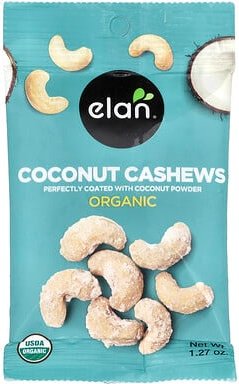 Elan, Organic Coconut Cashews, Bio-Kokosnuss-Cashewkerne, 1,27 oz