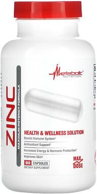 Thumbnail - Metabolic Nutrition, Zinc, Zink, 75 mg, 90 Kapseln