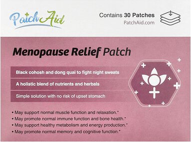PatchAid, Menopause Relief Patch, Pflaster zur Linderung der Menopause, 30 Pflaster