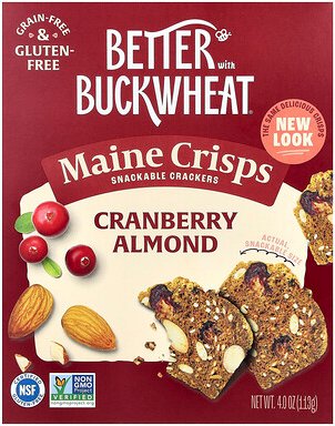 Better with Buckwheat, Maine Crispeimer Weizen-Cracker, Cranberry-Mandel, 113 g (4 oz.)